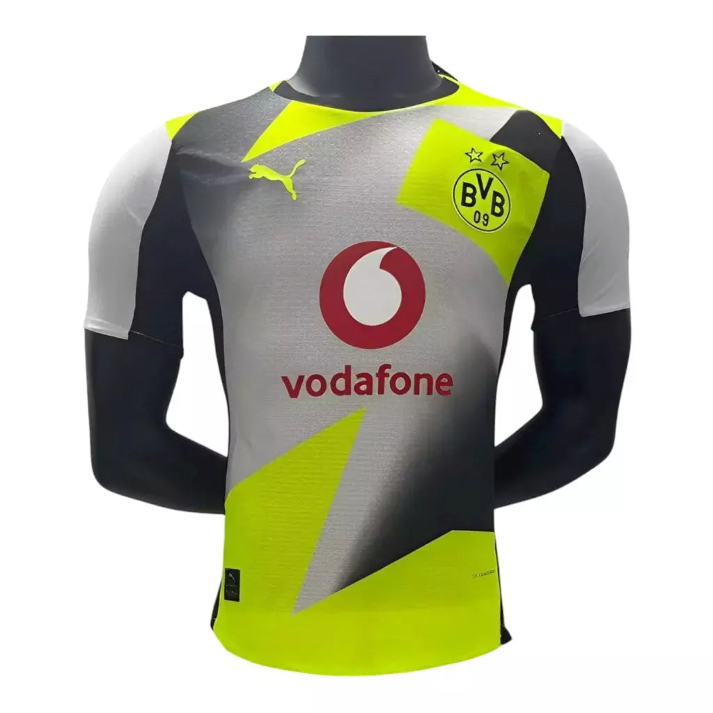 Camisa Borussia Dortmund II 25/26 - Jogador Puma Masculina - Cinza e amarela neon