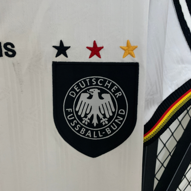 Camisa Retrô Seleção da Alemanha I 1996 - Adidas Masculina - Branca