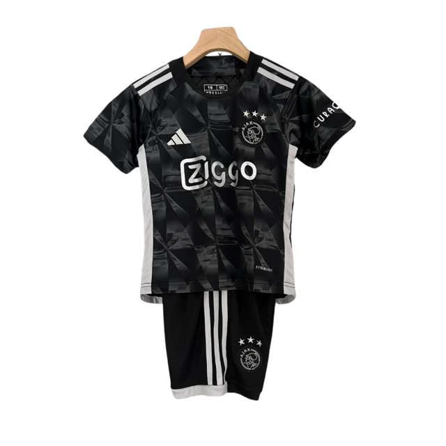 Kit Infantil Ajax Away 23/24 - Adidas Preto
