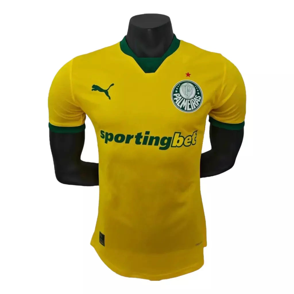 Camisa Palmeiras III 25/26 - Jogador Puma Masculina - Amarela e verde