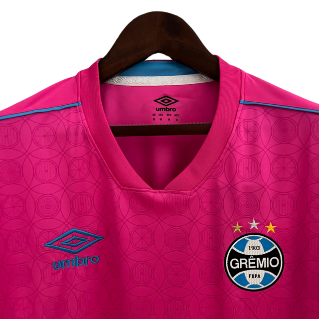 Camisa Grêmio Edição especial Outubro rosa 23/24 - Torcedor Umbro Masculina - Rosa