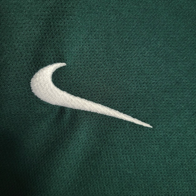 Camisa Goleiro Seleção Brasileira Retrô 1998 Nike Torcedor Masculina - Verde escuro com detalhes em branco e amarelo