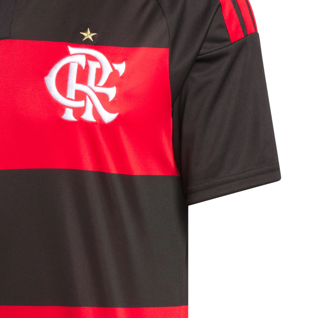 Camisa Flamengo I 26/27 - Torcedor Adidas Masculina - Preta e vermelha