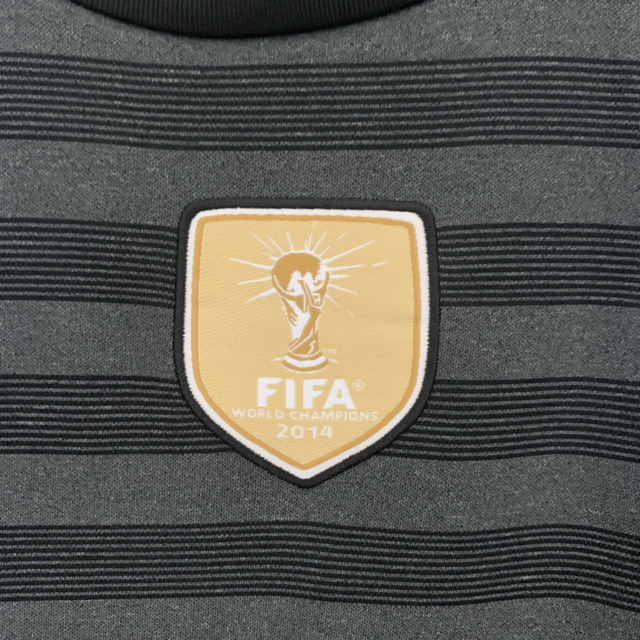 Camisa Retrô Seleção da Alemanha II 2016 - Adidas Masculina - Preta com detalhes em verde