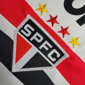 Camisa Retrô São Paulo I 2000 - Masculina Penalty - Branca com símbolo do Paulistão