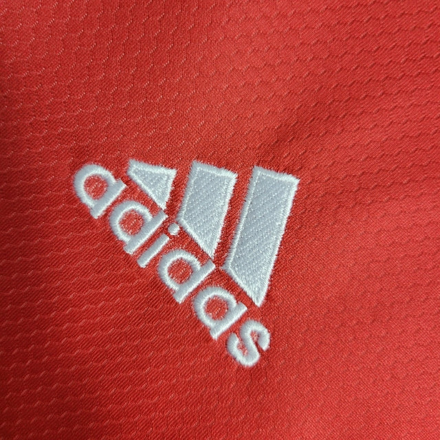 Camisa Flamengo I 21/22 Torcedor Masculina - Vermelha com detalhes em preto e branco