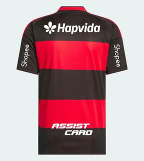 Camisa Flamengo I 26/27 - Torcedor Adidas Masculina - Preta e vermelha com Patrocínios