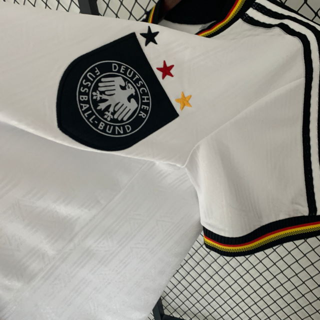 Camisa Retrô Seleção da Alemanha I 1996 - Adidas Masculina - Branca