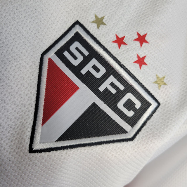 Camisa São Paulo II 22/23 Torcedor Masculina - Detalhes em preto e branco e vermelho