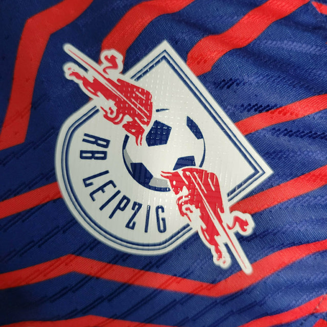 Camisa Red Bull Leipzig II 23/24 - Jogador Nike Masculina - Vermelha com detalhes em azul e branco