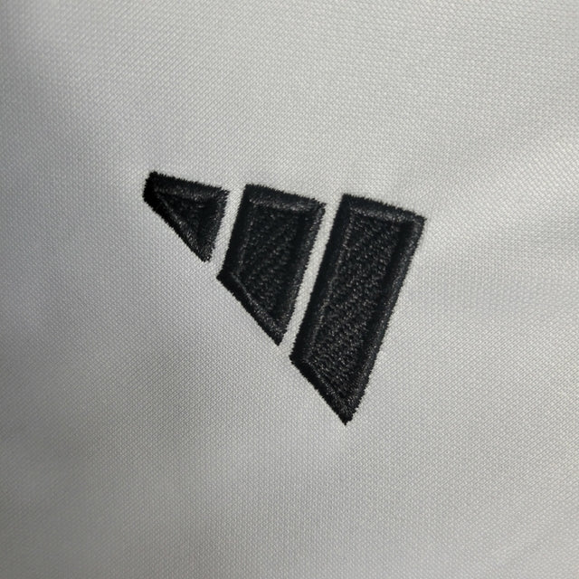 Jaqueta Corta-Vento São Paulo 23/24 Masculina Adidas - Branca com detalhes em preto e vermelho