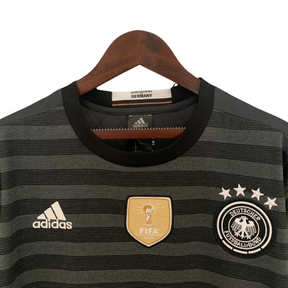 Camisa Retrô Seleção da Alemanha II 2016 - Adidas Masculina - Preta com detalhes em verde