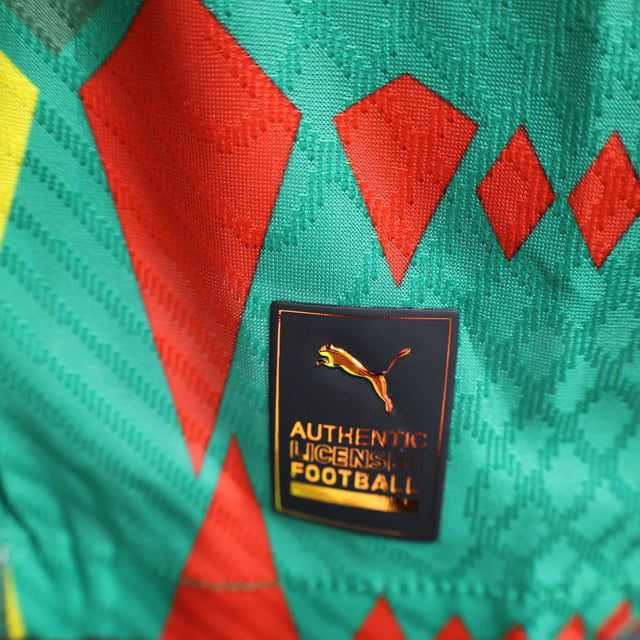 Camisa Seleção do Senegal II 23/24- Jogador Puma Masculina - Verde com detalhes em branco e vermelho e amarelo