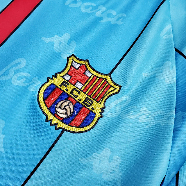 Camisa Barcelona Retrô 1996/1997 Azul Clara - Kappa