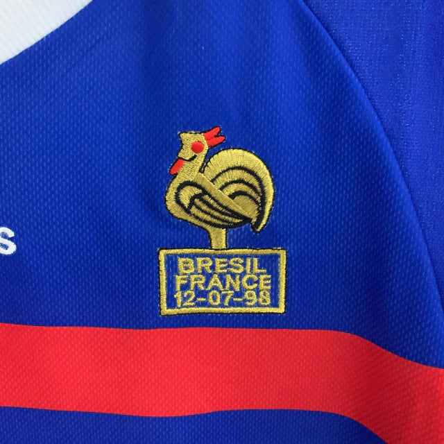 Camisa Retrô Seleção da França 1998 manga longa - Adidas Masculina - Azul