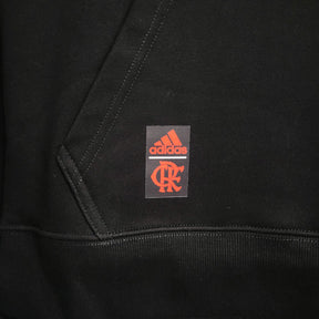 Jaqueta Corta-Vento Flamengo 23/24 Masculina Adidas - Preto com detalhes em vermelho