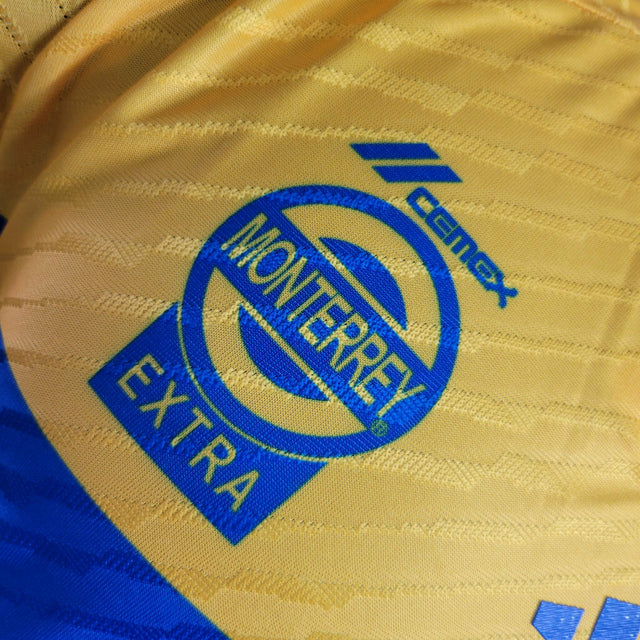 Camisa Tigres do México I 23/24 - Jogador Adidas Masculina - Amarelo com detalhes em azul