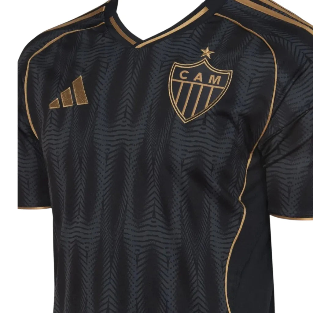 Camisa Atlético Mineiro III 25/26 - Torcedor Masculina - Preta com detalhes em marrom