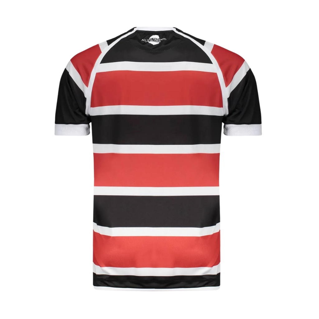 Camisa Santa Cruz I 25/26 -Torcedor Masculina - Listrado em Preto Vermelho e Branco