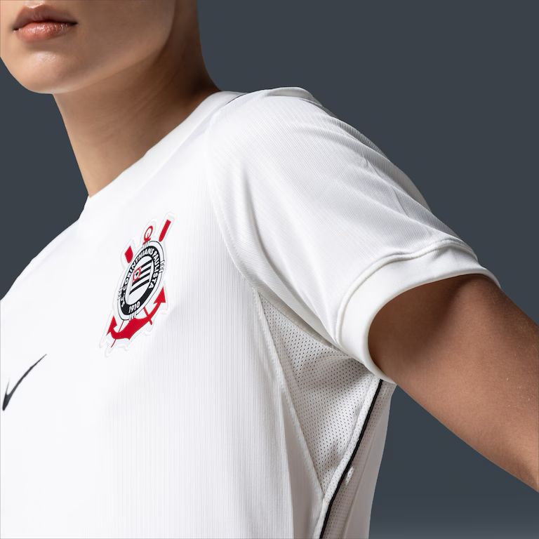 Camisa Corinthians I 26/27 - Torcedor Nike Feminina - Branca