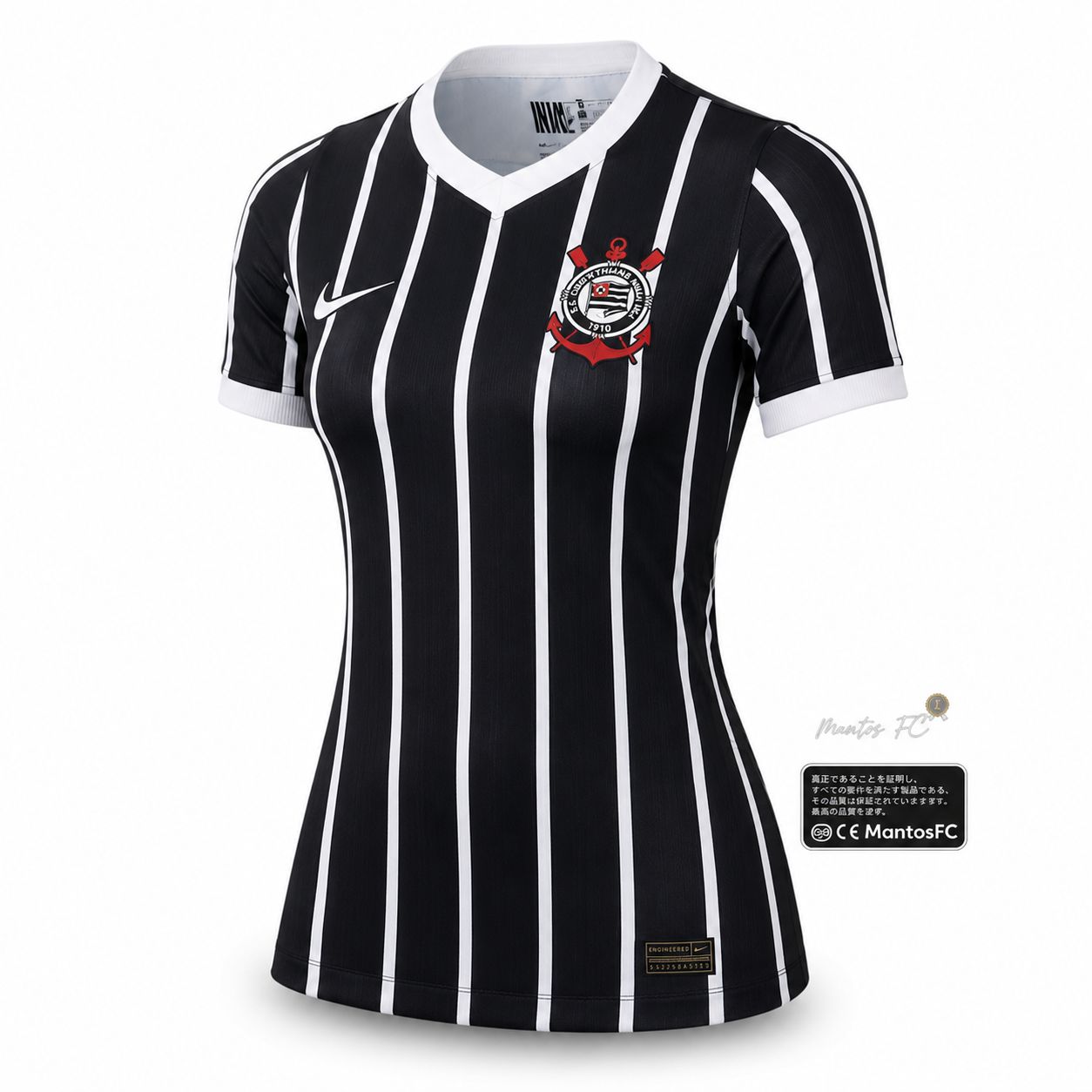 Camisa Corinthians II 26/27 - Torcedor Nike Feminina - Preto e Branco