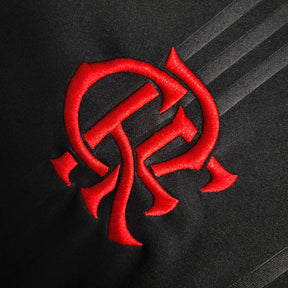 Camisa Retrô Flamengo III manga longa 19/20 - Adidas Masculina - Preta com detalhes em vermelho