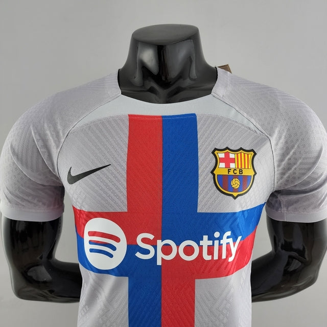 Camisa Barcelona Third 22/23 Jogador Nike Masculina - Cinza