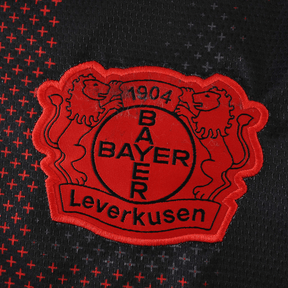 Camisa Bayer Leverkusen Home 2025/2026 New Balance Preta e Vermelha Torcedor Masculina