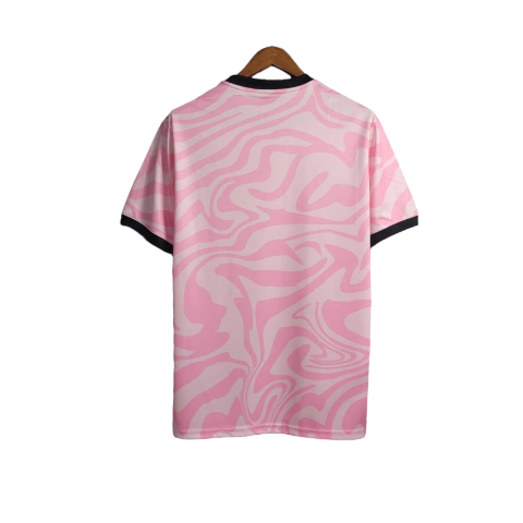 Camisa Flamengo 23/24 Torcedor Adidas Masculina - Rosa com detalhes em preto