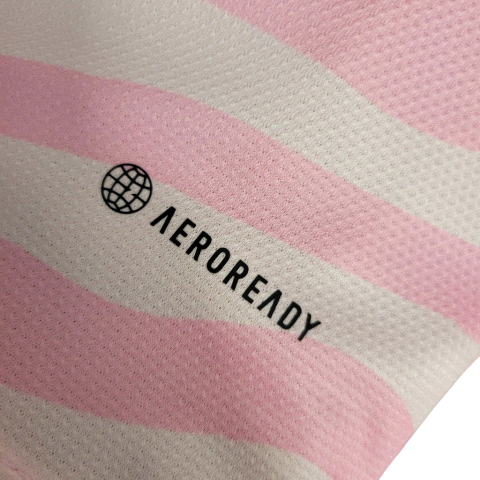 Camisa Flamengo 23/24 Torcedor Adidas Masculina - Rosa com detalhes em preto