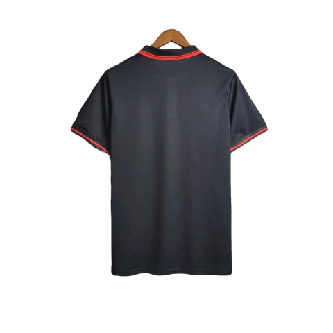 Camisa Flamengo 23/24 polo - Torcedor Adidas Masculina - Preta com detalhes em vermelho