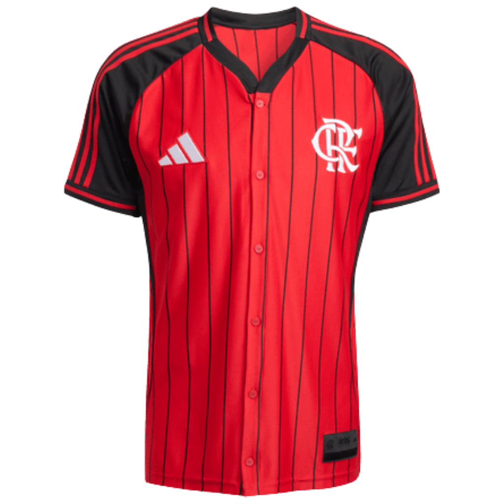 Camisa Flamengo US 2025 Adidas Vermelha e Preta