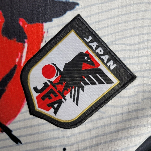Camisa Japão Samurai 23/24 - Torcedor Adidas Masculina - Branca com detalhes em preto e vermelho