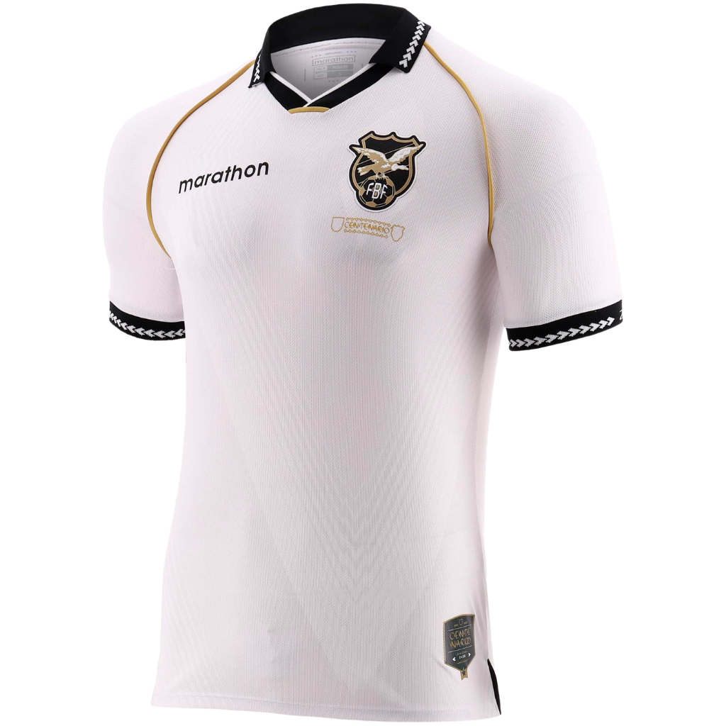Camisa Bolívia Away Centenário 2025/2026 Marathon Branca Torcedor Masculina
