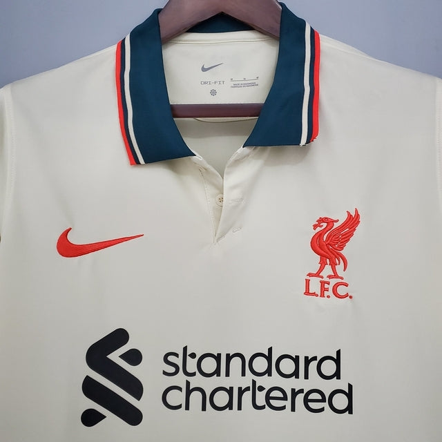 Camisa Liverpool Away 21/22 Torcedor Nike Masculina - Marfim