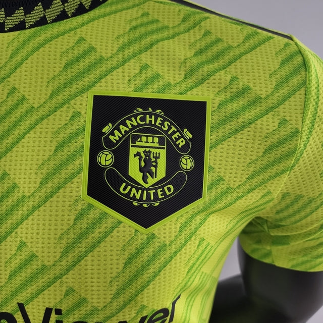 Camisa Manchester United Third 22/23 Jogador Adidas Masculina - Verde Limão