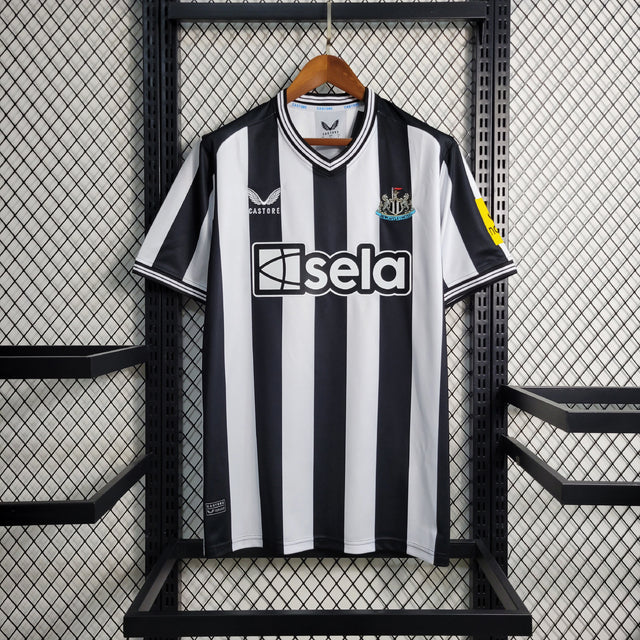 Camisa Newcastle I 23/24 - Torcedor Castore Masculina - Branco e Preto