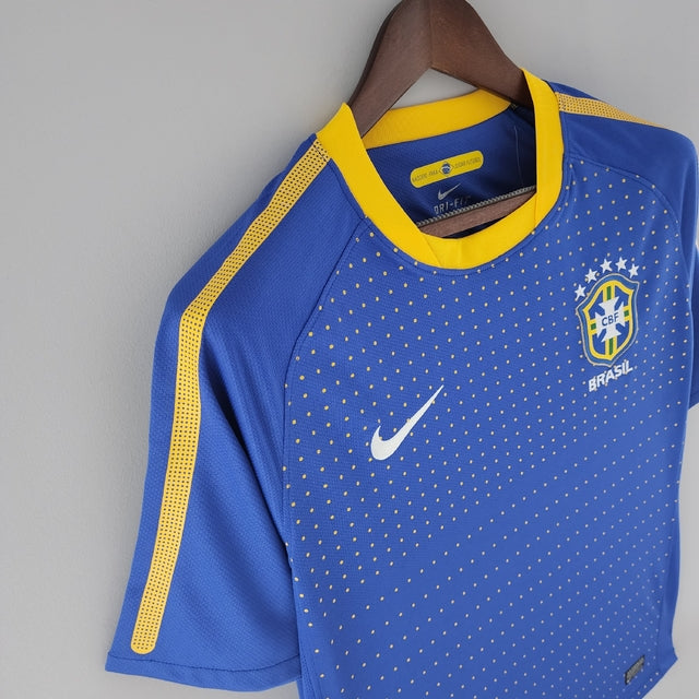 Camisa Retrô 2010 Seleção Brasileira II Nike Masculina - Azul e Amarelo