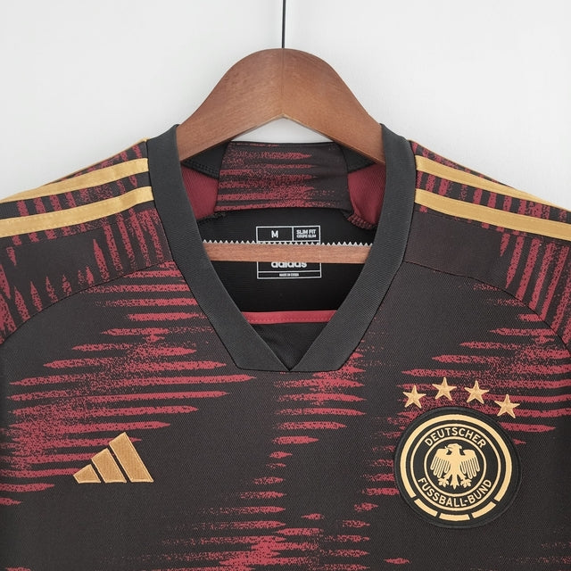 Camisa Seleção da Alemanha II 22/23 - Torcedor Adidas Masculina - Bordô e preta