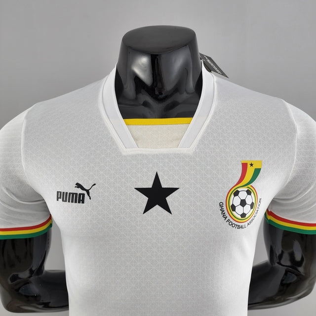 Camisa Seleção da Gana Home 22/23 Jogador Puma Masculina - Branca