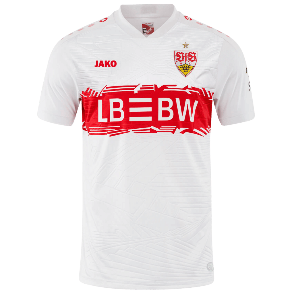 Camisa Stuttgart Home 2025/2026 Jako Branca Torcedor Masculina