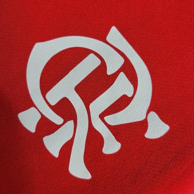 Jaqueta Corta-Vento Flamengo 23/24 Masculina Adidas - Vermelha com detalhes em branco