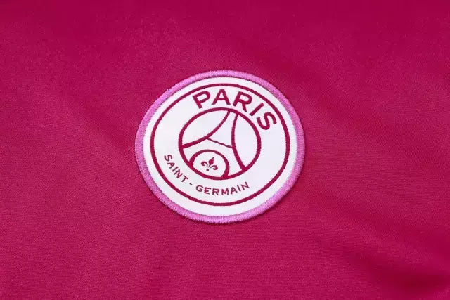 Kit Treino adulto - Camisa e Shorts - Paris Saint-Germain Nike 24/25 - Vinho e preto com detalhes em verde