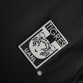 Camisa Tigres do México24/25 polo - Torcedor Adidas Masculina - Preta com listras em laranja