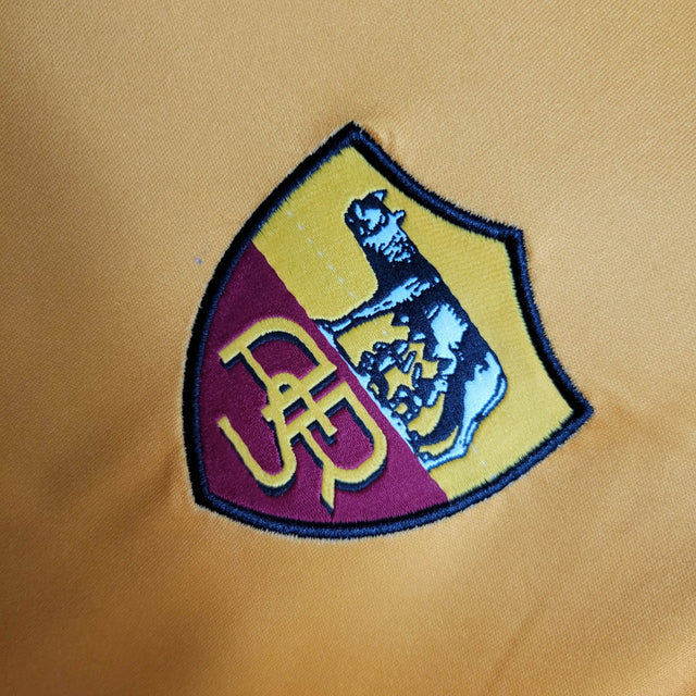 Camisa Retrô Roma I 2001/2002 - Kappa Masculina - Vermelha e amarela
