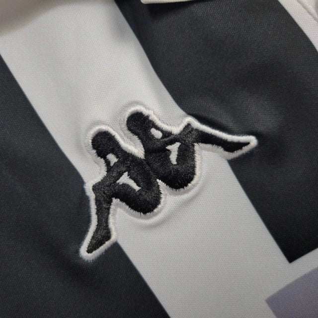 Camisa Retrô Juventus I 1999/2000 manga longa - Kappa Masculina- Preta e branca