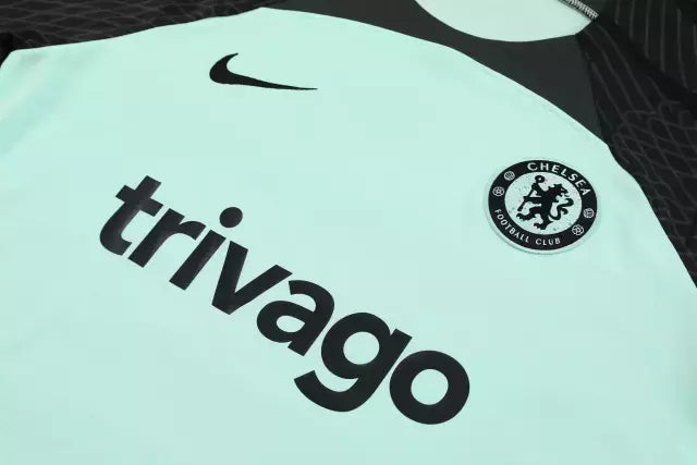Kit Treino adulto - Camisa e Shorts - Chelsea Nike 23/24 - Verde e preto
