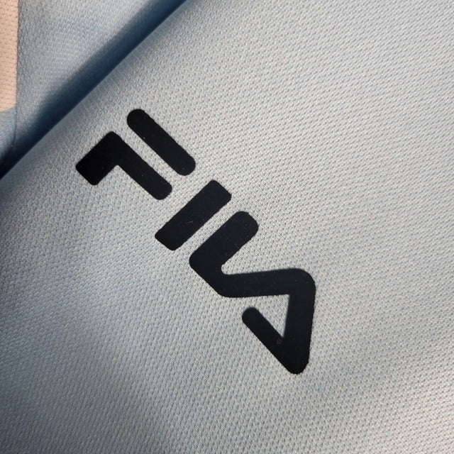 Camisa Retrô Seleção da Argentina 2010 Maradona - Fila Masculina - Azul com detalhes em branco e preto