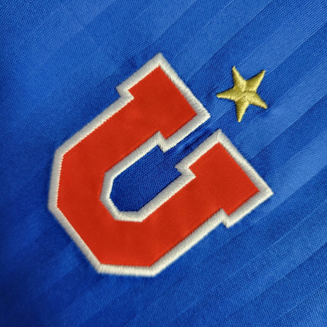 Kit Infantil Universidade de Chile I 23/24- Adidas - Azul com detalhes em vermelho e branco
