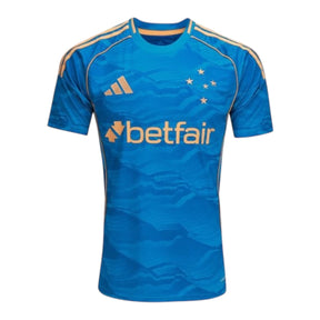 Camisa Cruzeiro III 25/26 - Torcedor Adidas Masculina - Azul com detalhes em dourado